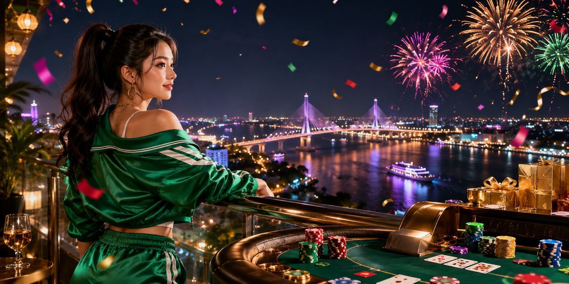 Không khí lễ hội sòng bài Baccarat sôi động tại Cần Thơ với ánh đèn rực rỡ