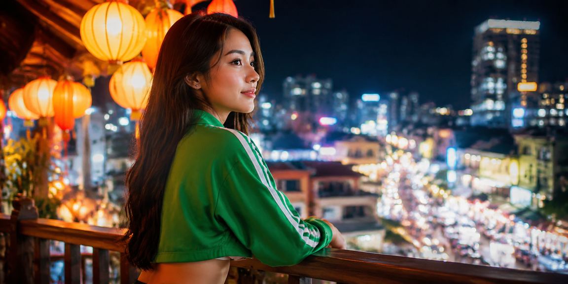 Cảnh đặt cược casino buổi tối tại khu phố cổ Hội An